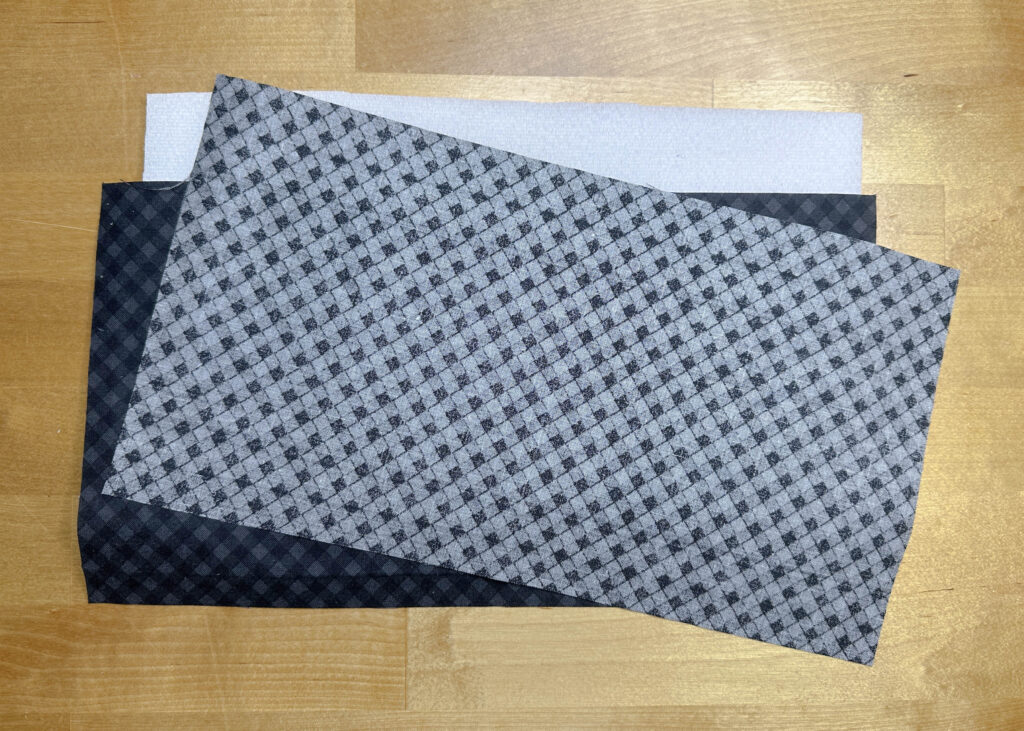Fabric layered for fabric bat sewing
